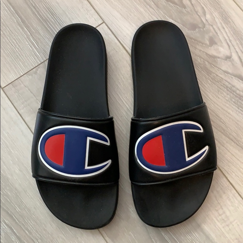 Champion Black Slides